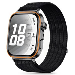 Tech-Protect NYLON Huawei Watch Fit 3 / 4 / 4 Pro / 5 / 5 Pro juodos spalvos