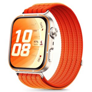 Tech-Protect NYLON Huawei Watch Fit 3 / 4 / 4 Pro / 5 / 5 Pro ORANŽINĖ