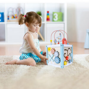 Medinis edukacinis kubas-rūšiuoklis + kaladėlės ECOTOYS - Image 2