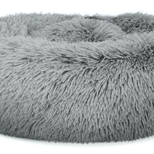Universali pliušinė lova šunims ir katėms, 40 cm – šviesiai pilka - Image 2