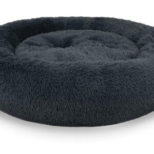 Universali pliušinė lova šunims ir katėms, 60 cm – tamsiai pilka - Image 2