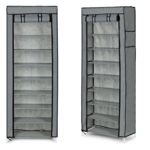 Tekstinė drabužių spinta su lentynomis drabužiams ir batams ModernHome - Image 2