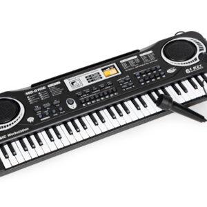 Vaikiškas pianinas su mikrofonu ir maitinimo šaltiniu - Image 2