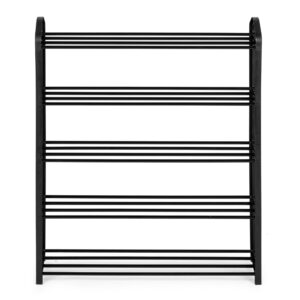 Metalinis batų stovas, 5 lentynos, 15 porų batų, juodas ModernHome - Image 2