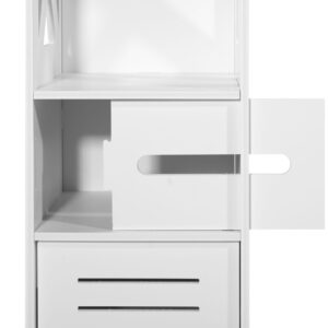 Vonios kambario spintelė, 80 cm, balta - Image 2