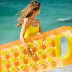 Pripučiamas baseino čiužinys 188x71 cm oranžinis INTEX 59895 ORANGE - Image 2