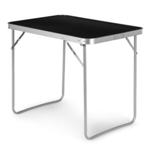 Stovyklavimo stalas, sulankstomas iškylų stalas, 80x60 cm, juodas, MultiGarden - Image 2