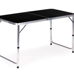 Turistinis stalas, sulankstomas kempingo stalas, juodas stalviršis, 120x60 cm, MultiGarden - Image 2