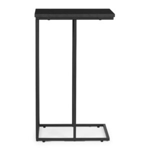 Šoninis staliukas nešiojamam kompiuteriui, kavos staliukas, C formos, juodo marmuro, ModernHome - Image 2