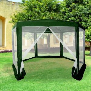 Komercinė sodo pavėsinė-palapinė, 2x2x2 m, su tinkleliu nuo uodų, žalia, MultiGarden - Image 2