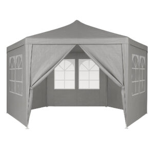 Sodo prekybinė palapinė pavėsinė 2x2x2 m su langais, pilka, MultiGarden - Image 2