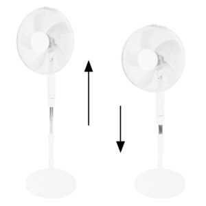 Pastatomas ventiliatorius 45W – 3 režimai, 5 mentės, baltas - Image 2