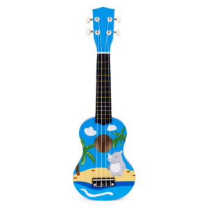 Vaikiška ukulelė, medinė, 4 nailoninės stygos su mediatoriumi ECOTOYS - Image 2