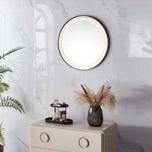 Apvalus LED vonios veidrodis, montuojamas ant sienos, 60 cm, 3 spalvų, jutiklinis jungiklis, ryškumo reguliavimas, ModernHome - Image 2