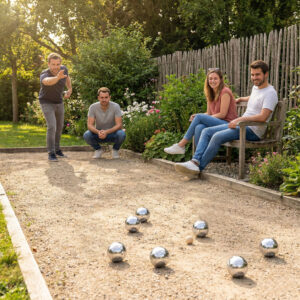 Boules žaidimo rinkinys Petanque 8 rutuliai + dėklas ir priedai - Image 2