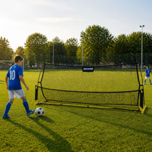 Dvipusis futbolo treniruoklis „Rebounder“ šaudymo į vartus pratyboms 220x120 cm, MOVEPRO - Image 2