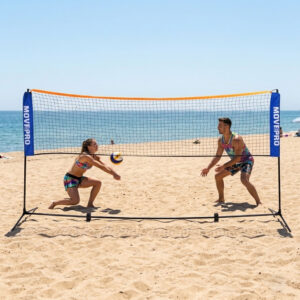 Universalus 305x140 cm 3-in-1 reguliuojamas tinklas badmintonui, tinkliniui ir tenisui su krepšiu, MOVEPRO - Image 2
