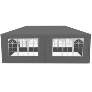 Sodo komercinė pavėsinė-palapinė, 3x6 m, 6 sienos, pilka, MultiGarden - Image 2