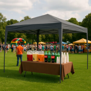Sodo paviljono palapinė 3x3 m, surenkama stoginė sodui ar terasai, pilka, MultiGarden - Image 2