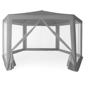Sodo prekybinė palapinė 2x2x2 m su tinkleliu nuo uodų, pilka, MultiGarden - Image 2