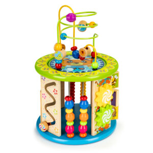 Medinis lavinamasis kubas su žaidimais ir kaladėlėmis, žvejybos žaidimas, ECOTOYS - Image 2