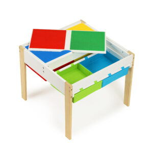Medinių vaikiškų baldų komplektas: stalas + 2 kėdės ECOTOYS - Image 2