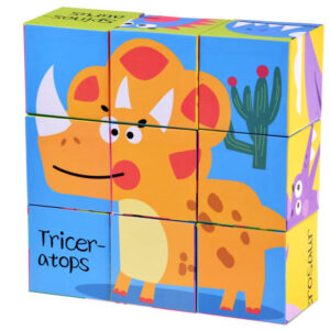 Didelės kaladėlės Dinosaurus dėlionė 6 paveikslėliai ZA 4729 - Image 7