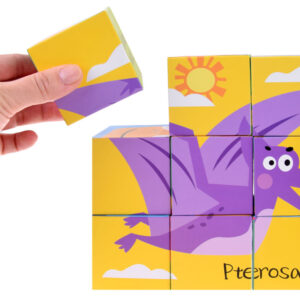 Didelės kaladėlės Dinosaurus dėlionė 6 paveikslėliai ZA 4729 - Image 3