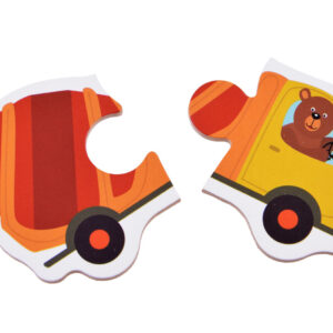 Vaikiška dėlionė 23 detalių VEHICLE PUZZLE – sujunk 2 detales ZA4750 - Image 8