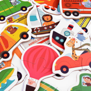 Vaikiška dėlionė 23 detalių VEHICLE PUZZLE – sujunk 2 detales ZA4750 - Image 5