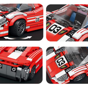 Techninių blokų sportinis automobilis Living Legend 917 RED, 355 dalių, ZA4754 - Image 2