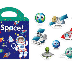 Lipdukų knyga edukacinis albumas KOSMOSAS PLANETOS ateiviai ZA4761 - Image 6