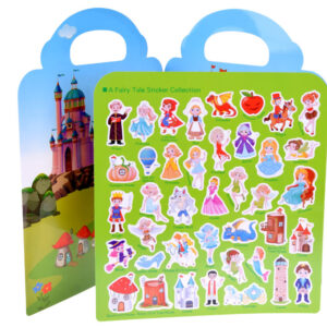 Lipdukų knyga edukacinis ALBUMAS PASAKA princesės pilis ZA4763 - Image 2