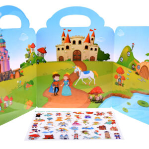 Lipdukų knyga edukacinis ALBUMAS PASAKA princesės pilis ZA4763 - Image 7