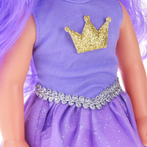 Lėlė Queen of Purple su violetiniais plaukais 38 cm ZA4766 - Image 6