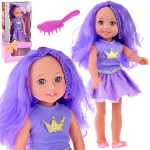 Lėlė Queen of Purple su violetiniais plaukais 38 cm ZA4766