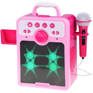 Muzikinis garsiakalbis rožinis Boombox vaikams su mikrofonu IN0166 - Image 1
