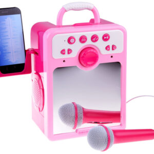 Muzikinis garsiakalbis rožinis Boombox vaikams su mikrofonu IN0166 - Image 2
