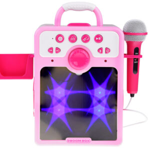 Muzikinis garsiakalbis rožinis Boombox vaikams su mikrofonu IN0166 - Image 6