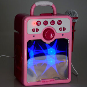Muzikinis garsiakalbis rožinis Boombox vaikams su mikrofonu IN0166 - Image 3