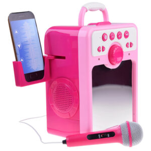 Muzikinis garsiakalbis rožinis Boombox vaikams su mikrofonu IN0166 - Image 7