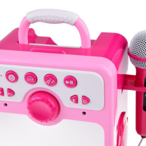 Muzikinis garsiakalbis rožinis Boombox vaikams su mikrofonu IN0166 - Image 8