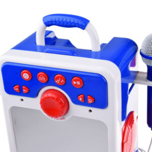 Muzikinis „boombox“ mėlynas garsiakalbis vaikams su mikrofonu IN0167 - Image 4