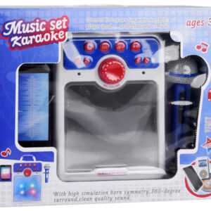 Muzikinis „boombox“ mėlynas garsiakalbis vaikams su mikrofonu IN0167 - Image 8