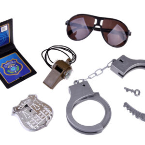 Policininko rinkinys žaidimui su pistoletu ir antrankiais ZA4826 - Image 3