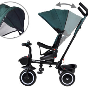 Vaikiškas triratis dviratis Tiny Bike 3in1 su stogeliu, pasukamas SP0650 - Image 6