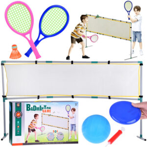 3 viename sporto rinkinys Tinklinio tinklas, badmintono kamuoliukas, diskas SP0772