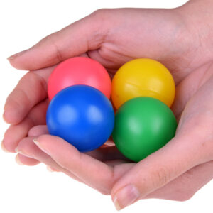 Minkšti spalvoti kamuoliukai tinklelyje, 4 vienetai SP0775 - Image 2
