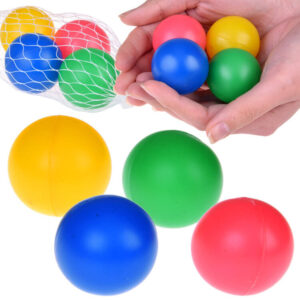 Minkšti spalvoti kamuoliukai tinklelyje, 4 vienetai SP0775