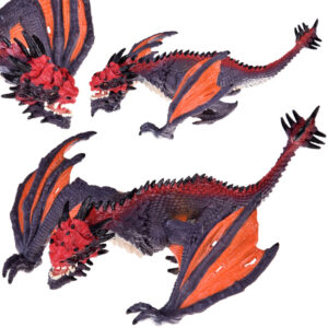 Pilka ir oranžinė Dragon žaislinė figūrėlė 21 cm ZA5022